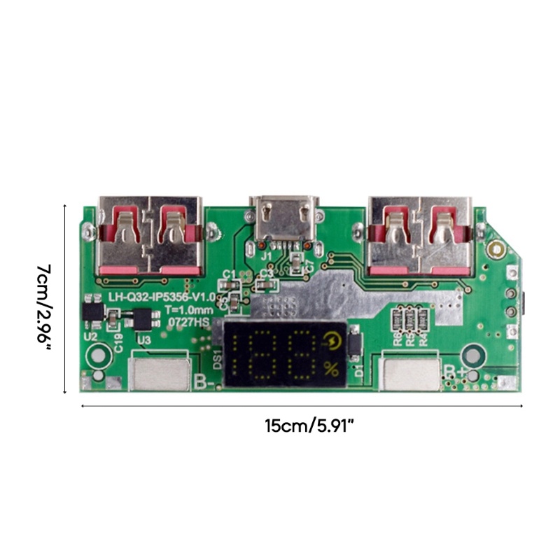 Btsg 5V3A USB Mobile Power Supply 18650modul Pengisian Papan Charger Lithium