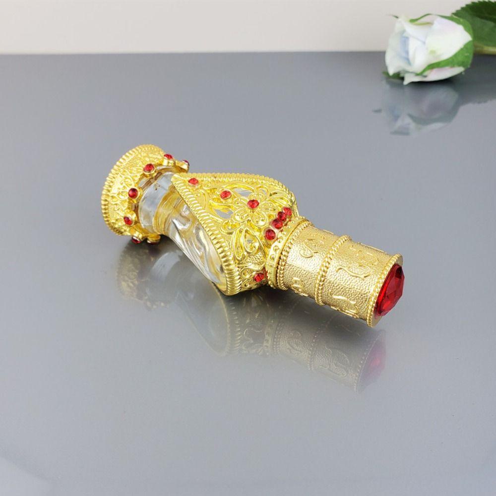 [Elegan] Botol Parfum Gold 8ml Transparan/ frosted Dekorasi Pernikahan Botol Kosong Isi Ulang Sample Vial Mini Gaya Arab Rollerball Bottle