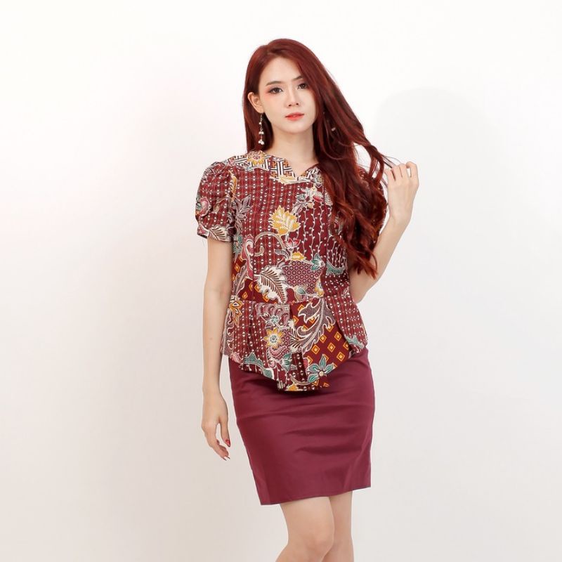 Baju batik wanita - Dress batik wanita fashion 018