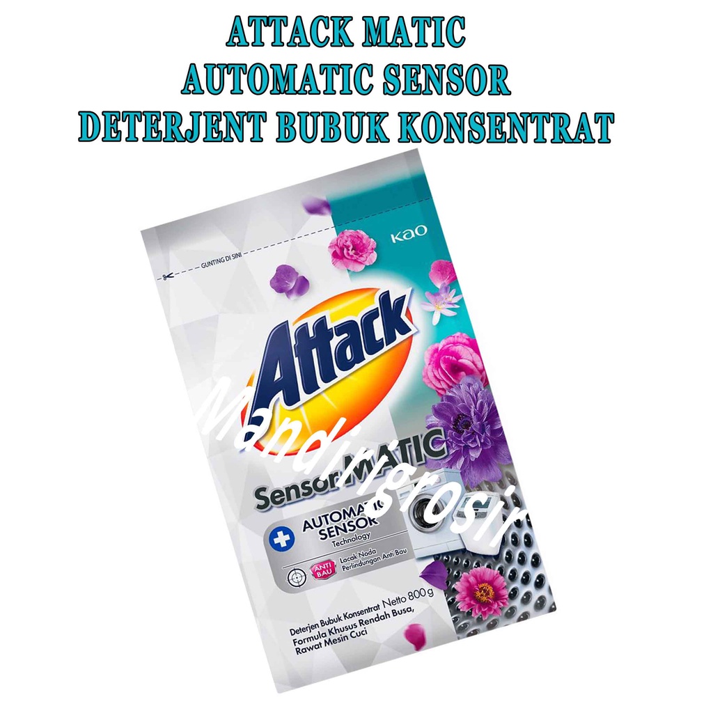 ATTACK Deterjent Bubuk Konsentrat* Automatic Sensor* Attack Matic*800grm