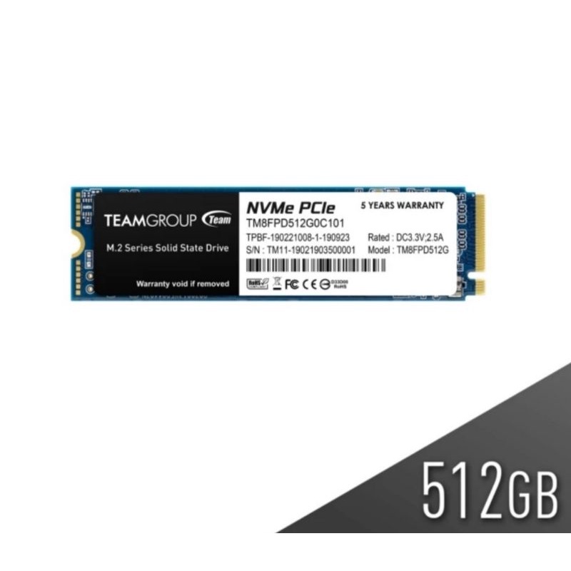 SSD Team MP33 M.2 2280 NVME 256GB / 512GB / 1TB - PCl Gen3 X4