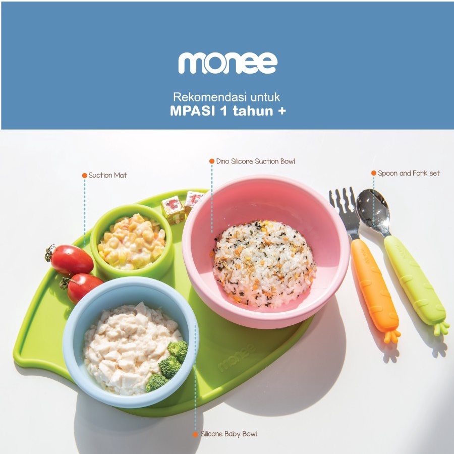 Monee Suction Bowl Non Slip 350ml 4M+