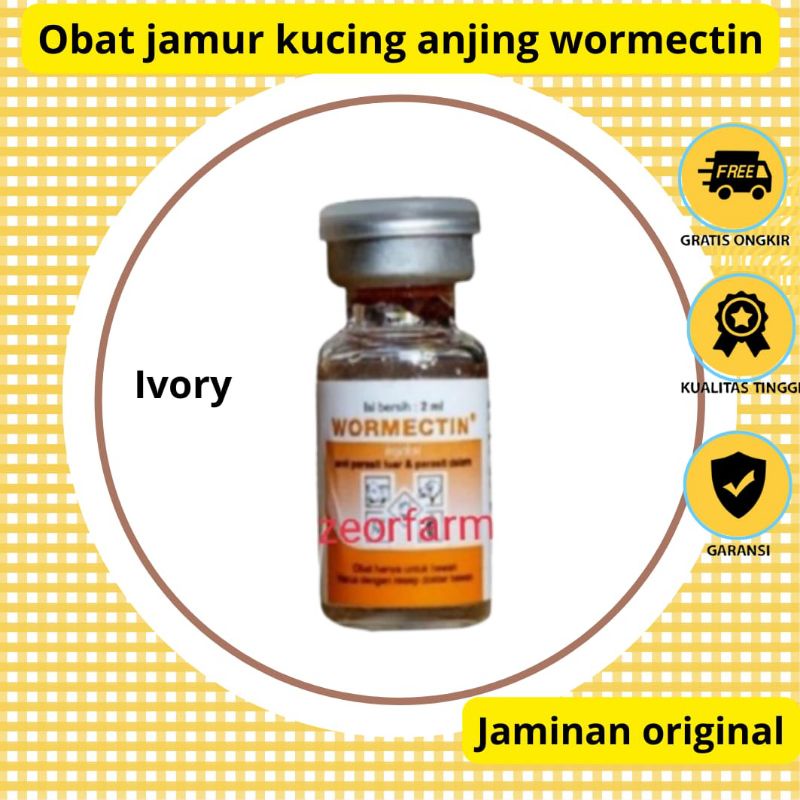 obat kucing gudik jamur infeksi luar wormectin ivory