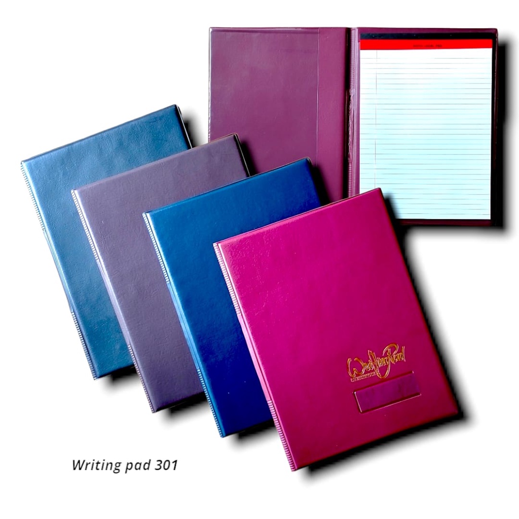 

MAP WRITING PAD BUKU MEMO A4 BLOK NOTE + COVER KULIT PVC REFILABLE NOTEPAD NOTEBOOK FOLDER FILE