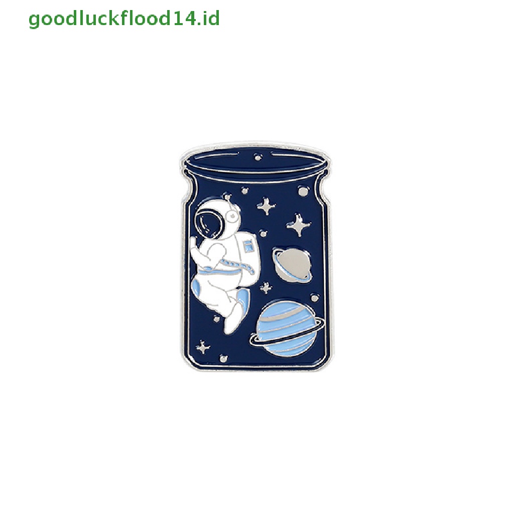 [GOOGFOUR] 5 Pcs Astronot Whale Enamel Pin Drift Wishing Bottle Bros Badge Perhiasan Hadiah [TOP]