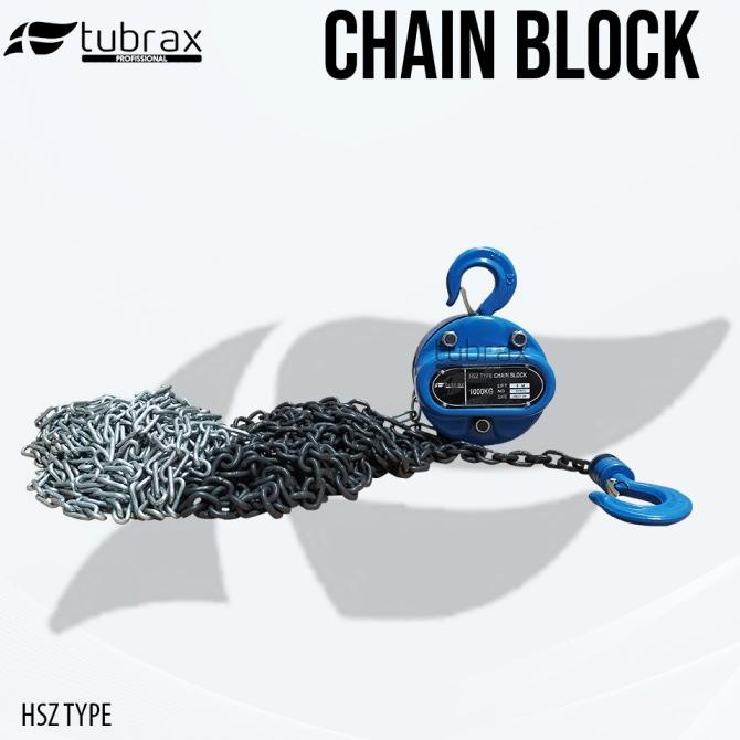 Tubrax Chain Block 1 Ton X 5Meter Lifting Hoist Takel Katrol Listrik