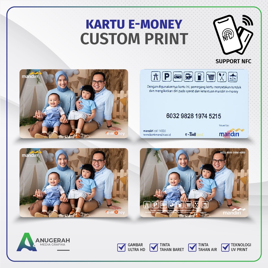 Kartu E-money Mandiri Custom Print