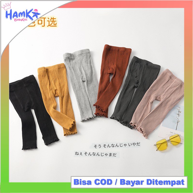 Celana Legging Leging Lejing Panjang Buka Curly Rajut Bayi 0 6 12 bulan &amp; Anak 1 2 3 Tahun Perempuan