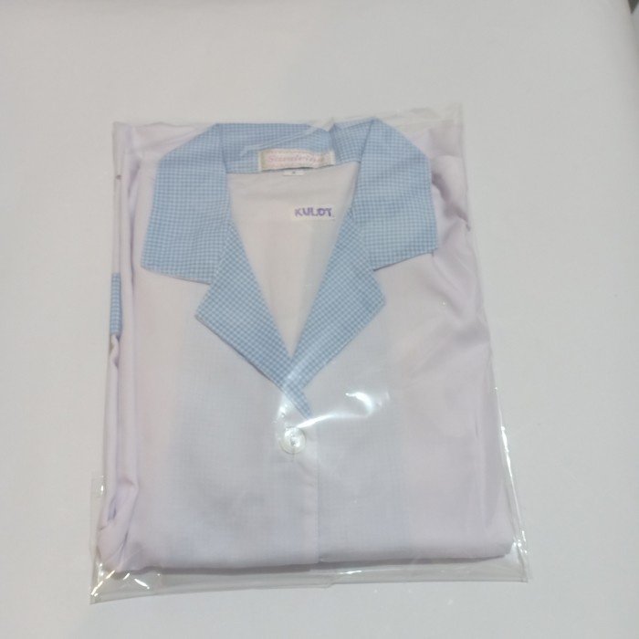 baju suster Sandrina baju suster kulot - Putih biru, S(S7Y6) Baju Baby Sitter Putih Baju Suster Bati