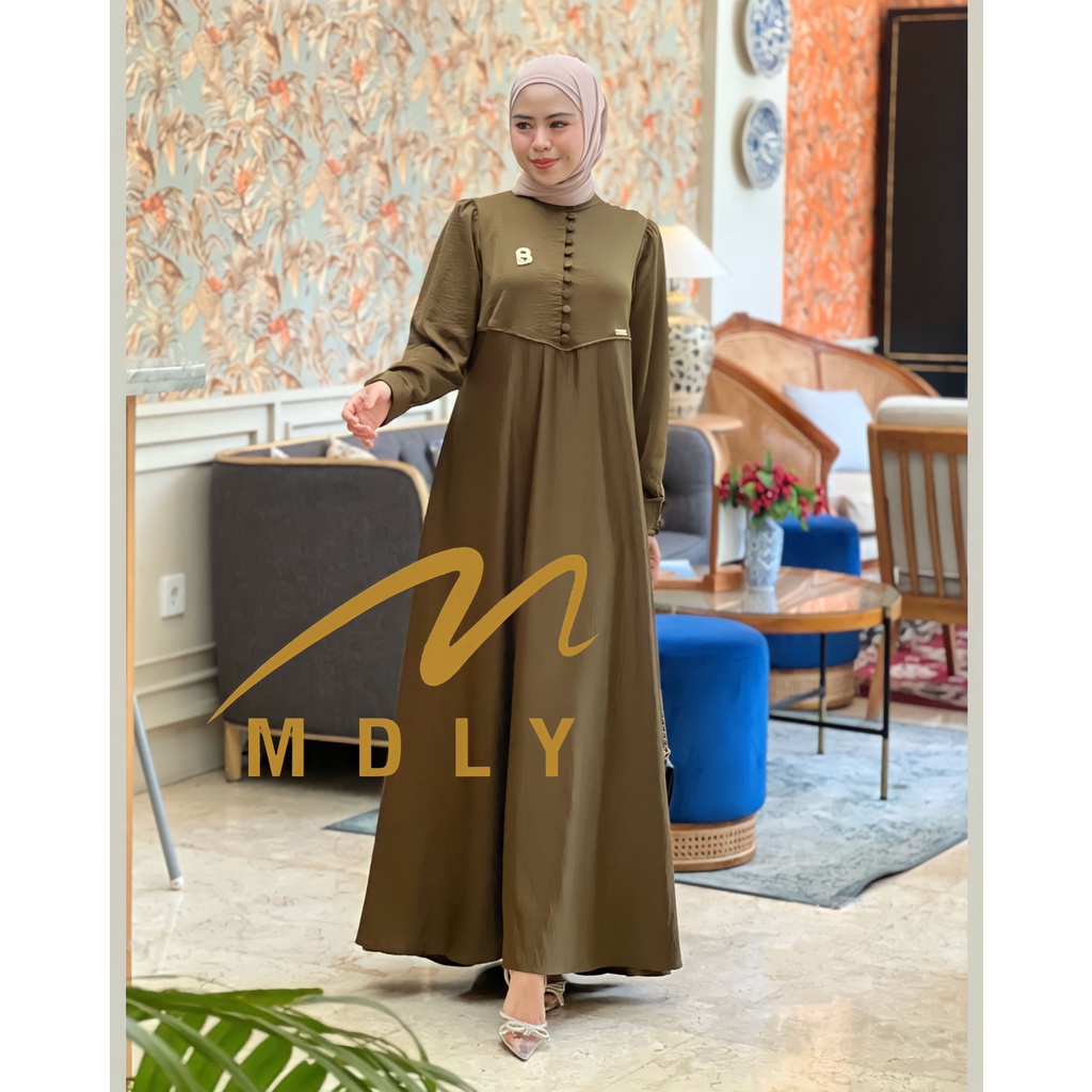 Fashion Wanita Terbaru Leana Dress By Mdly Gold