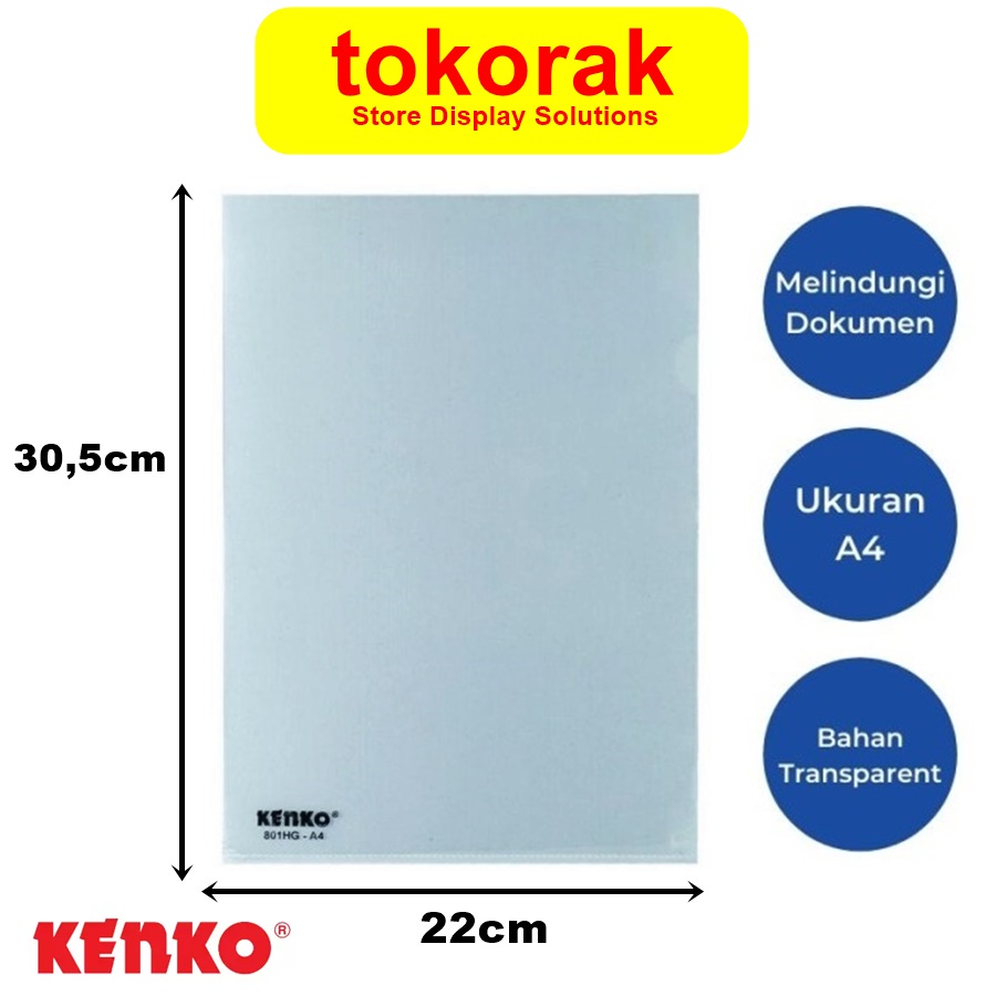 KENKO MAP L BENING CLEAR SLEEVES A4 801 HG SLEEVE A4 801HG FILE HOLDER