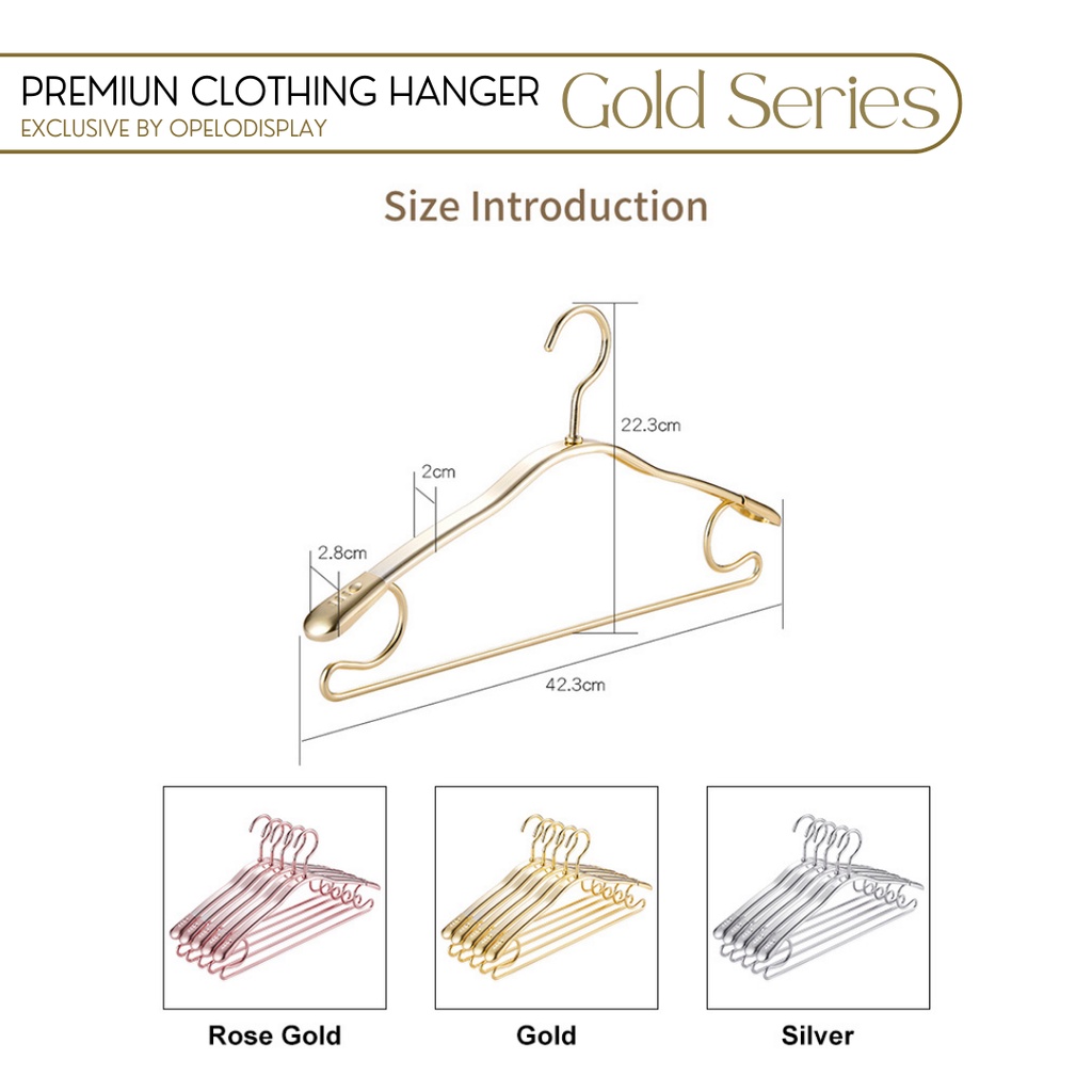 HANGER BAJU PREMIUM MORRA ALUMINIUM ALLOY GOLD SERIES