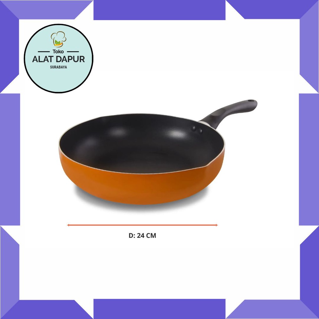 Deep Wok PanPanci  24cm Miyako DFP 24A DFP24A Wajan Anti Lengket Bibir Tuang