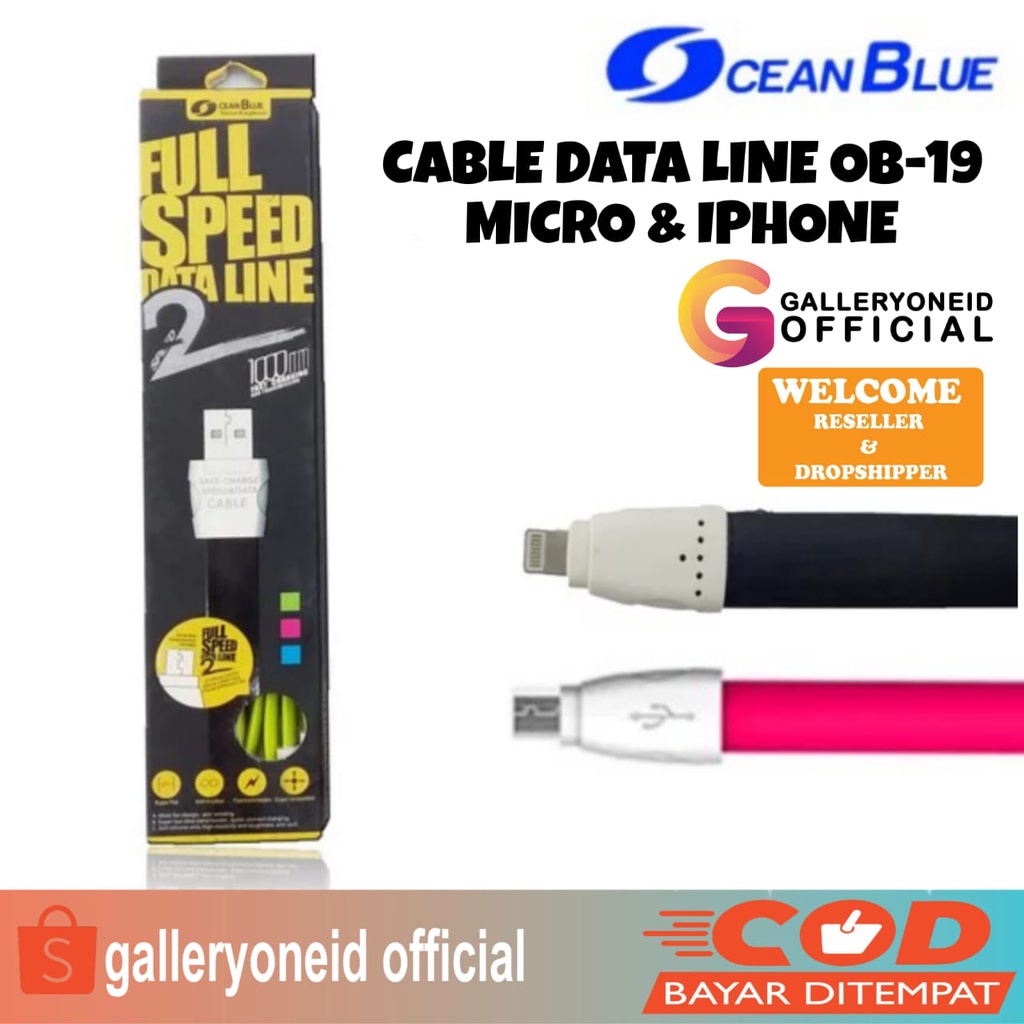 Kabel Data Line Ocean Blue OB-19 USB Micro Casan Hp