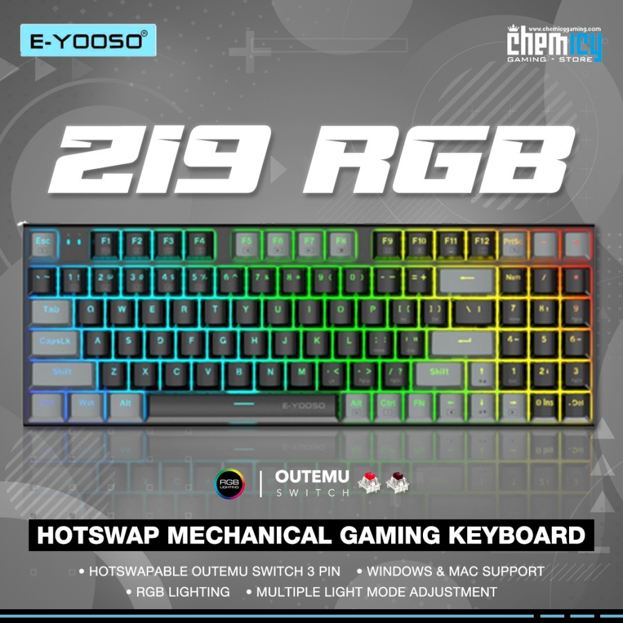 E-YOOSO Z19 98% Fulsize RGB Hotswap Mechanical Gaming Keyboard