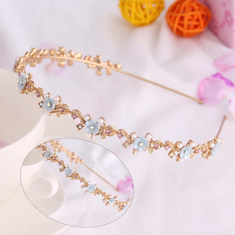 Panas Kristal Berlian Imitasi Mutiara Gelombang Hairband Wanita Pengantin Pernikahan Tiara Aksesoris Rambut Mahkota Bando Fashion Hairwear