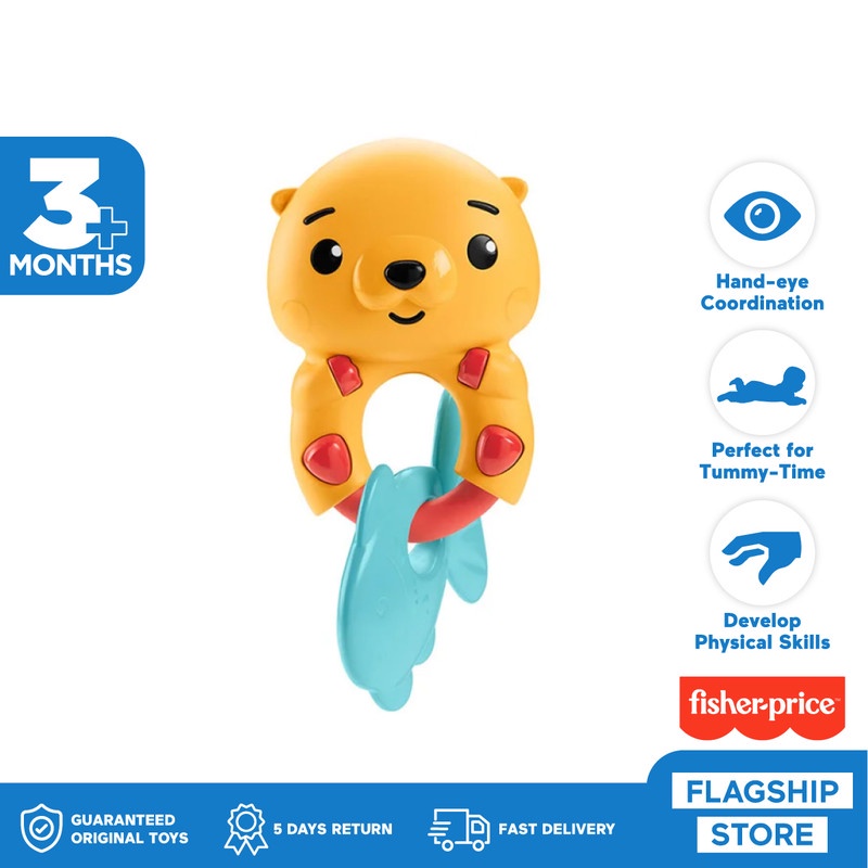 Fisher Price Teething Time Otter Teether - Mainan Gigitan Anak