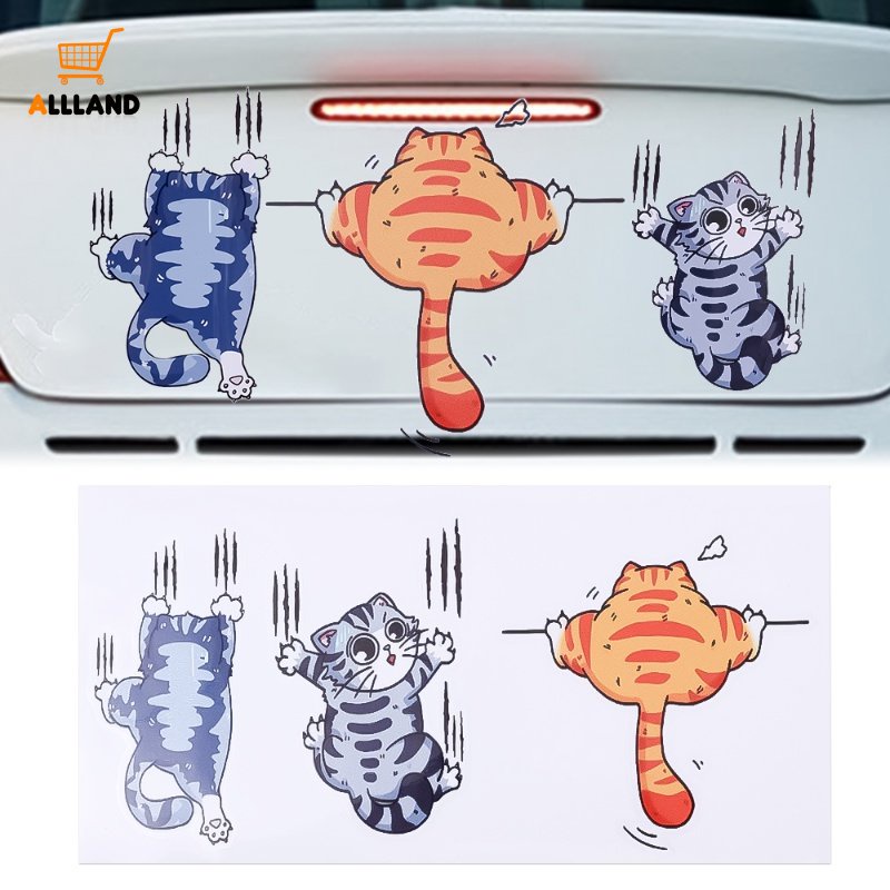 Fun Cat Scratch PVC Self Adhesive Waterproof Stiker Mobil/Otomotif Pribadi Kartun Aplikasi/DIY Motor Sepeda Listrik Hias Decal