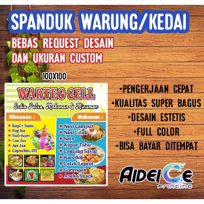 spanduk/banner warung/kedai /custom