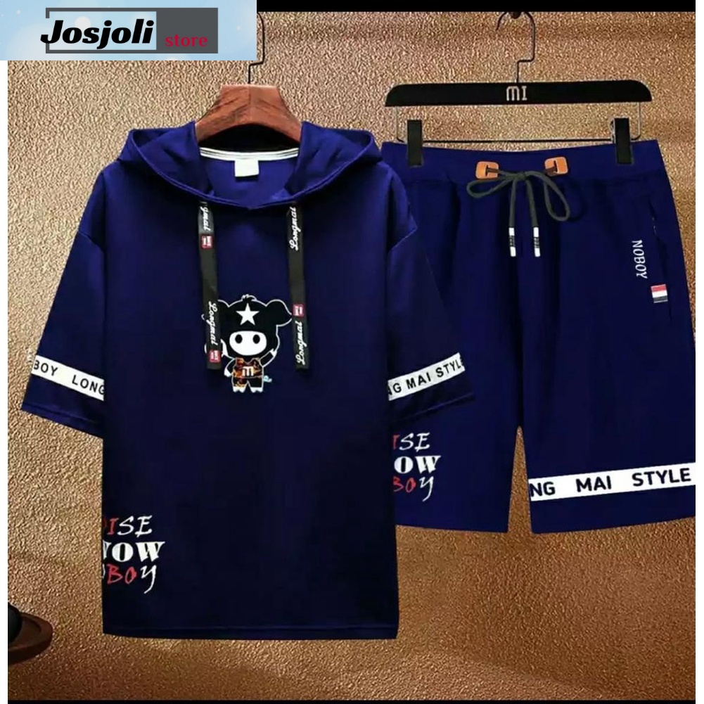 JOSJOLI_STORE/Stelan Hoodie Oise/Satu Stel Atasan dan Bawahan Pria Dewasa/Fit M to XL