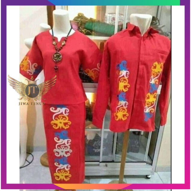 pakaian couple tenun pasangan - baju tenun etnik wanita - dress tenun etnik troso kondangan - baju t
