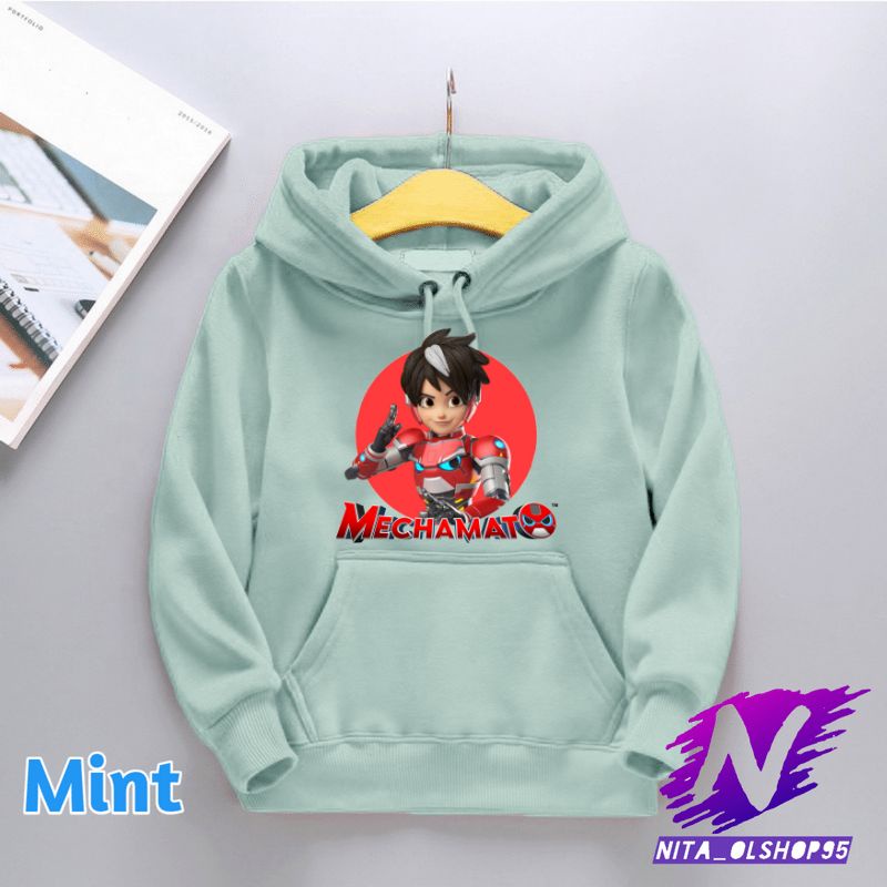 sweater hoodie anak mechamato terbaru amato