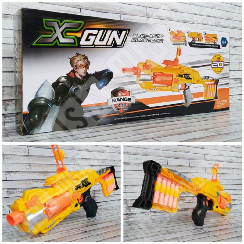 Mainan Senapan Xgun Nerf Baterai - X Gun Nerf Aman Untuk Anak