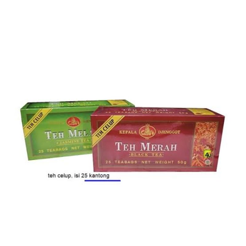 

TEH KEPALA DJENGGOT TEH CELUP CAP KEPALA JENGGOT 1 BOX ISI 25 KANTONG TEH