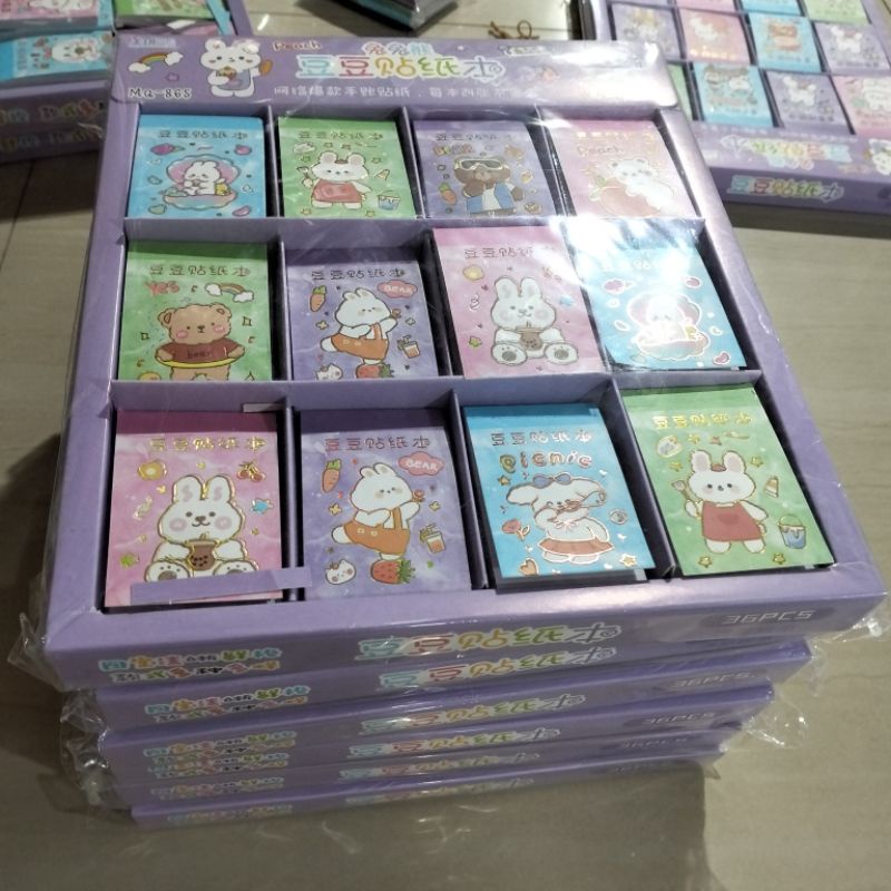 BOOK STIKER KARTUN MINI LUCU ISI 24 lembar