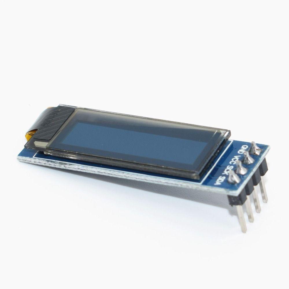 Agustin 0.91 inch OLED Modul Putih/Biru IIC Komunikasi SSD1306 OLED 128X32 Elektronik Pintar Penerangan Sendiri LCD Display Module