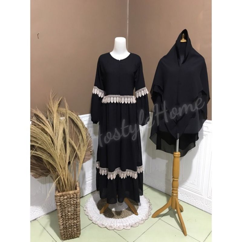 (NEW) UNNIE2 - BAJU GAMIS FULL CERUTY CERUTI 2 RENDA DRESS IBU UNTUK UNDANGAN KONDANGAN PESTA NIKAHA