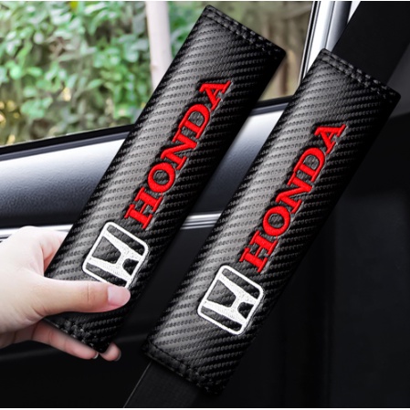 Sarung Safetybelt Seatbelt Sarung Sabuk Pengaman Mobil Universal Size Honda Kulit Sintentis 1 Set Seat Belt Pad Cover Sabuk