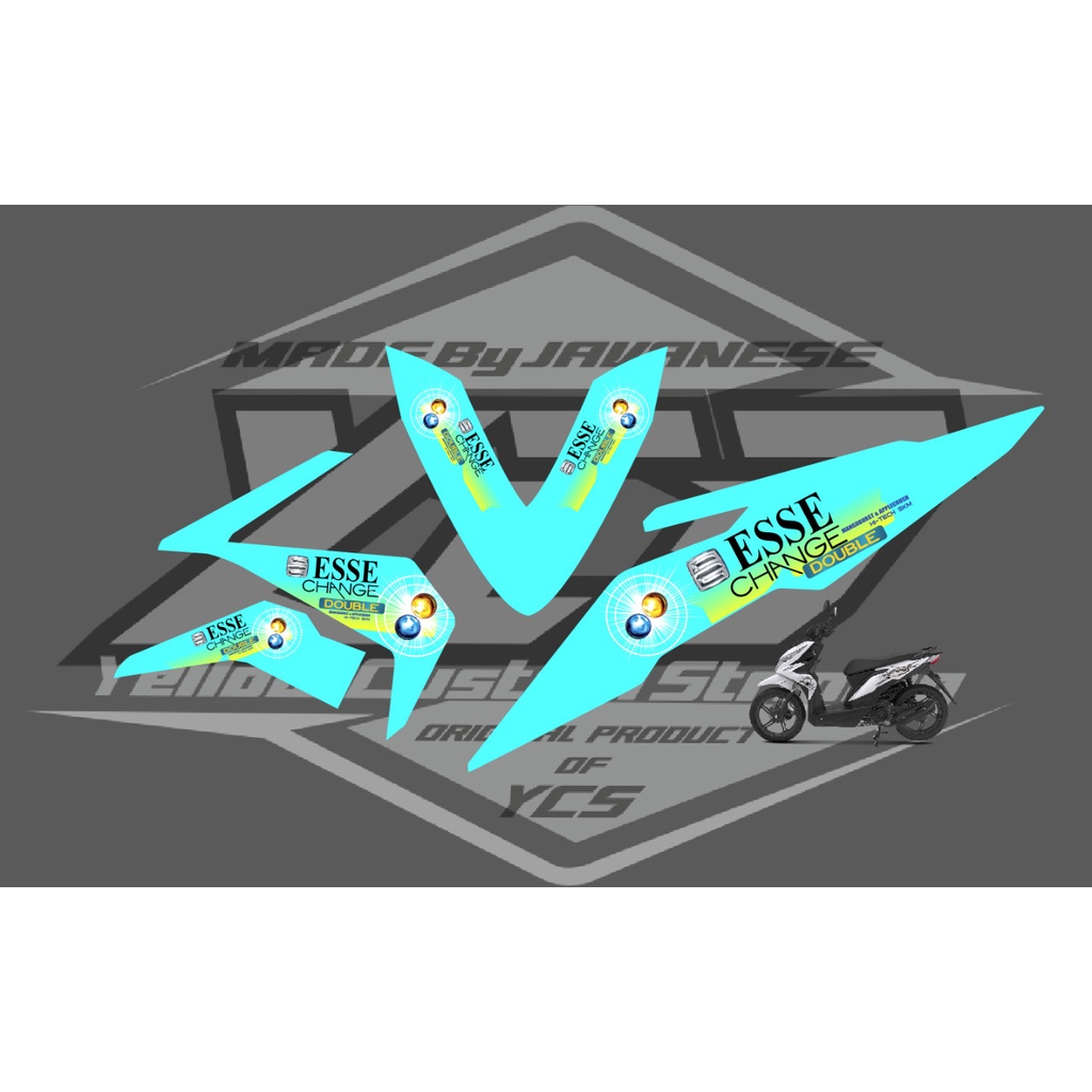 STRIPING ESSE TRANSPARAN BEAT ESP 2016 SAMPAI 2019 BAHAN MAXDECAL