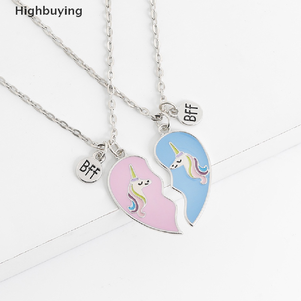 Hbid Kalung Best Friends Pecah 2pcs Unicorn Love Jahitan Kalung Persahabatan Glory