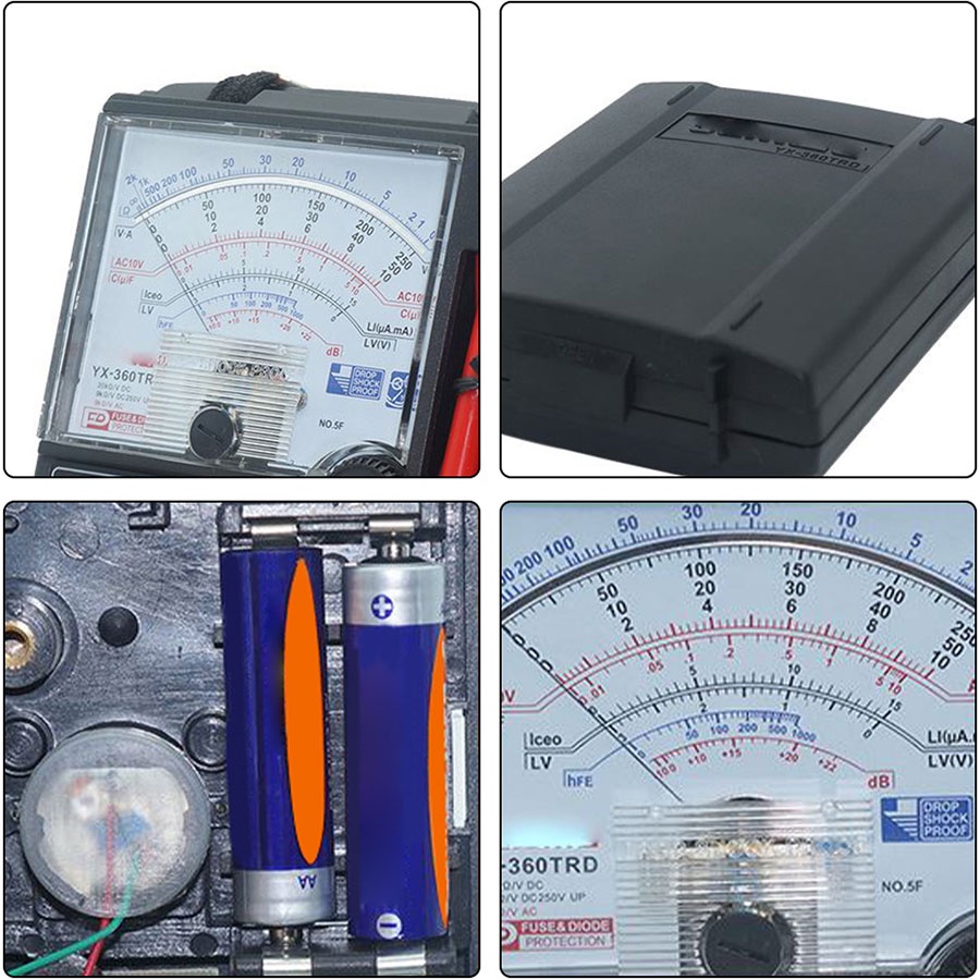 SANWAI YX-360TRD Multimeter Multitester Analog Meter Fuse Diode Protection DC AC Test Analogue Multi Tester Manual