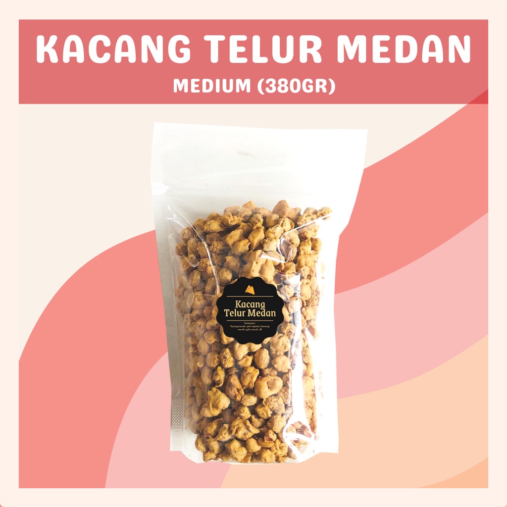 [DELISH SNACKS] Kacang Telur Medan (M) 380gr / Snack Cemilan / Camilan Jajanan Kacang-Kacangan Asin Original