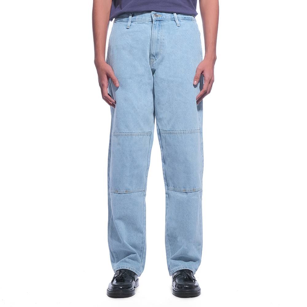 Stussy Double Knee Denim Pants Light Blue