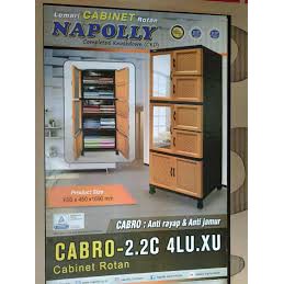 LEMARI PLASTIK KACA NAPOLLY CABRO 2.2C 4LU.XU