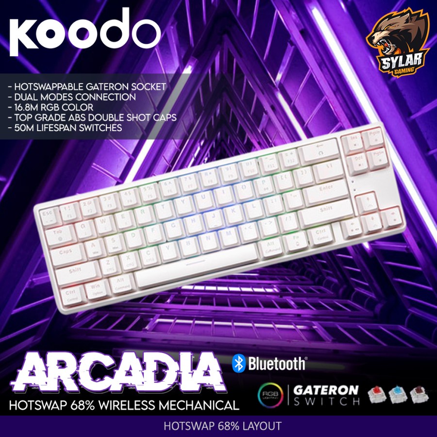 Koodo Arcadia 68% RGB Hotswap Bluetooth Mechanical Gaming Keyboard