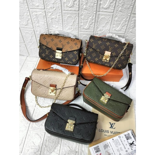 tas fashion  with lookmefist bag LV metis mini 2tali slingbag dan shoulder bag free box