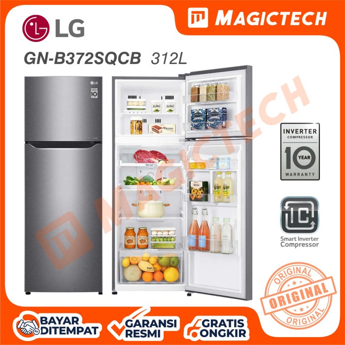 KULKAS LG 2 PINTU GN-B372SQCB 312L INVERTER