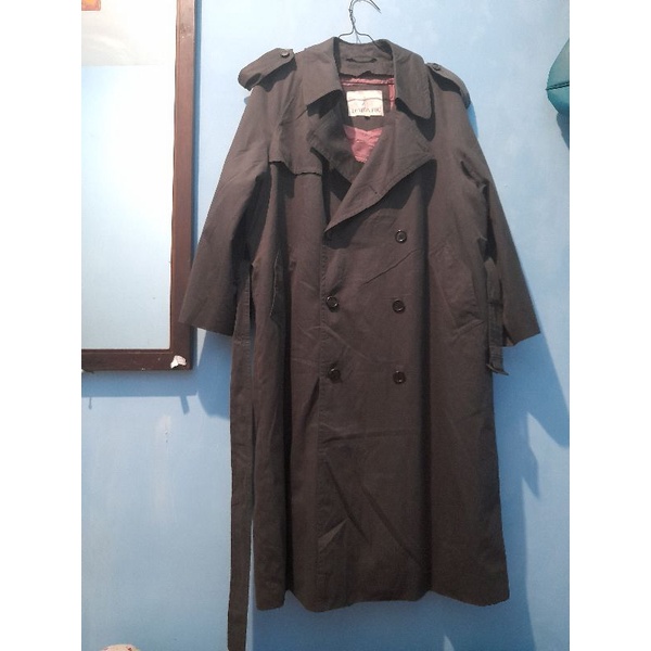 Thrift Long Coat/outer/blazer Jumbo Cowok london fog