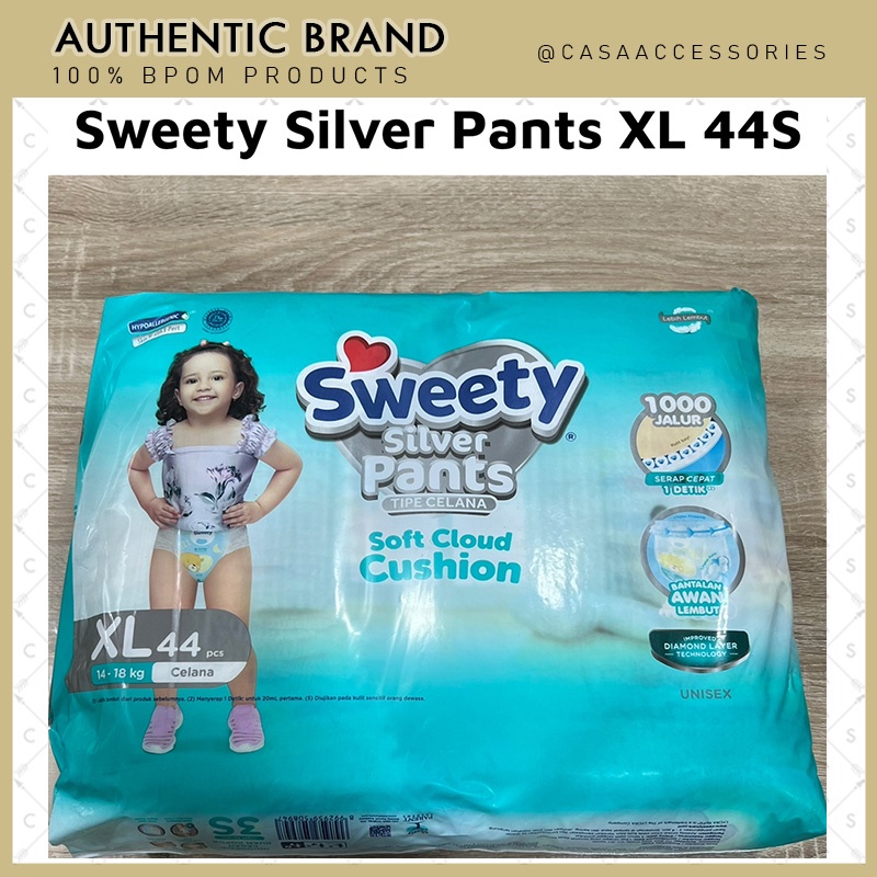 Sweety Silver Pants Size XL44 XL 44 / Popok Bayi Celana