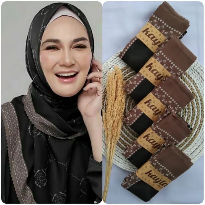 HIJAB SEGI EMPAT LUNA LASER CUT