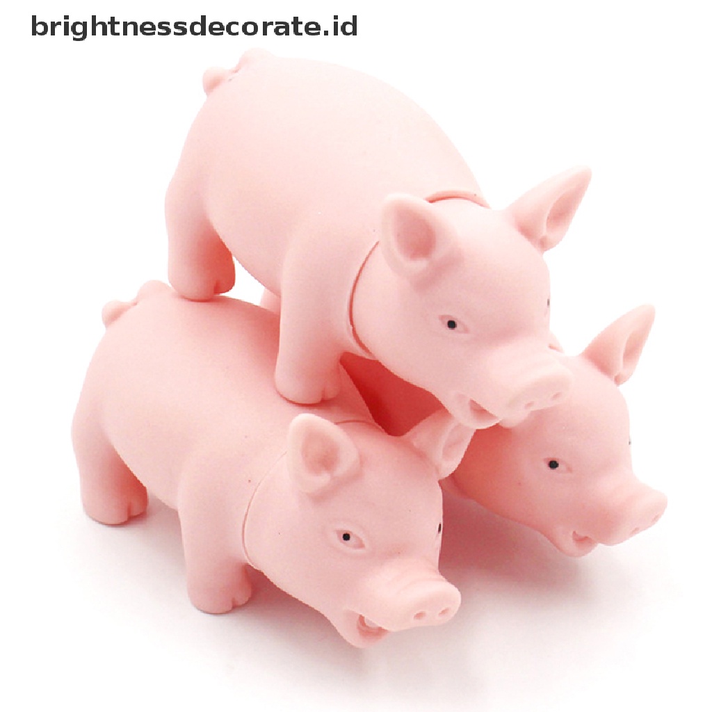 [Birth] 1pc Simulasi Interaktif Model Babi Anjing Kucing Karet Aksesoris Mainan Babi [ID]