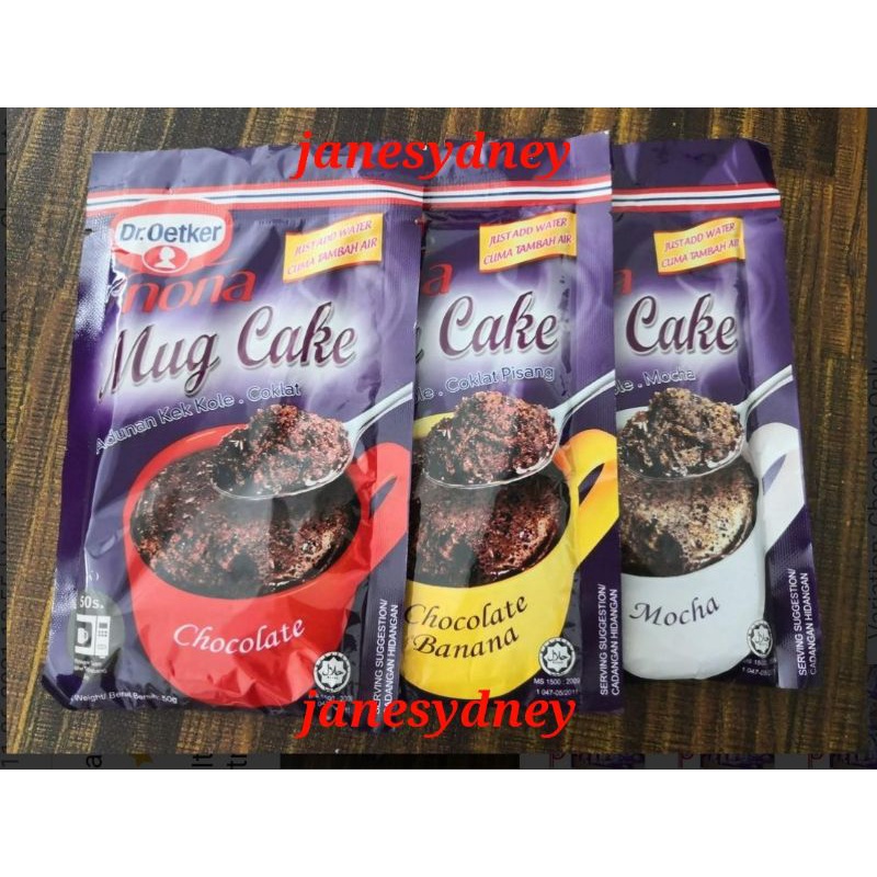 

Dr Oetker Nona Mug Cake 50gr Chocolate Banana Cokelat Pisang Mud Cake Keik Kue Instan Import Dr.Oetker