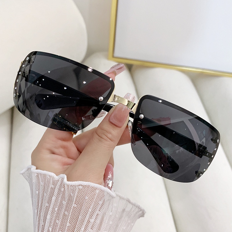 Kacamata Hitam Fashion Square Shades Untuk Wanita/Pria Eyewear