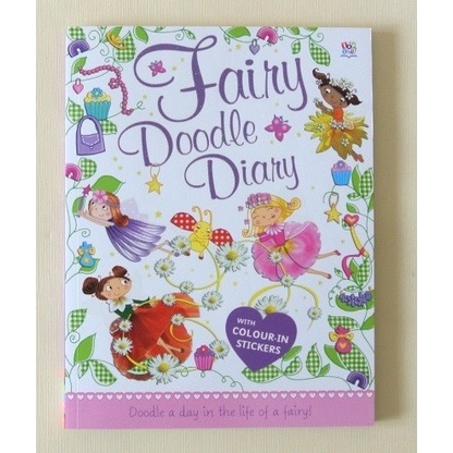 

Terlaris ✨ -Buku Import Anak Fairy Doodle Diary with Colour in Stickers- 2.1.23