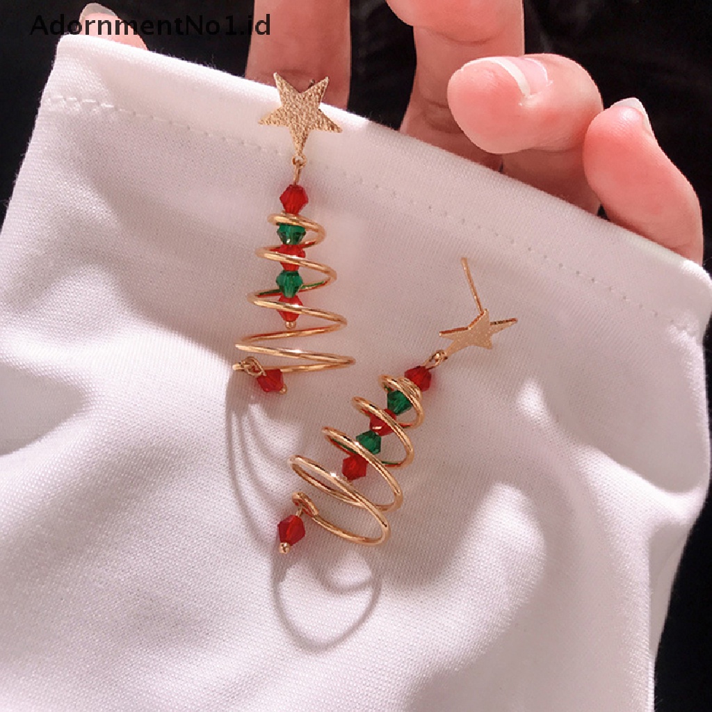 [AdornmentNo1] Statement Anting Pohon Natal Untuk Wanita Santa Claus Snowman Drop Earrings Perhiasan Gadis Hadiah Natal [ID]