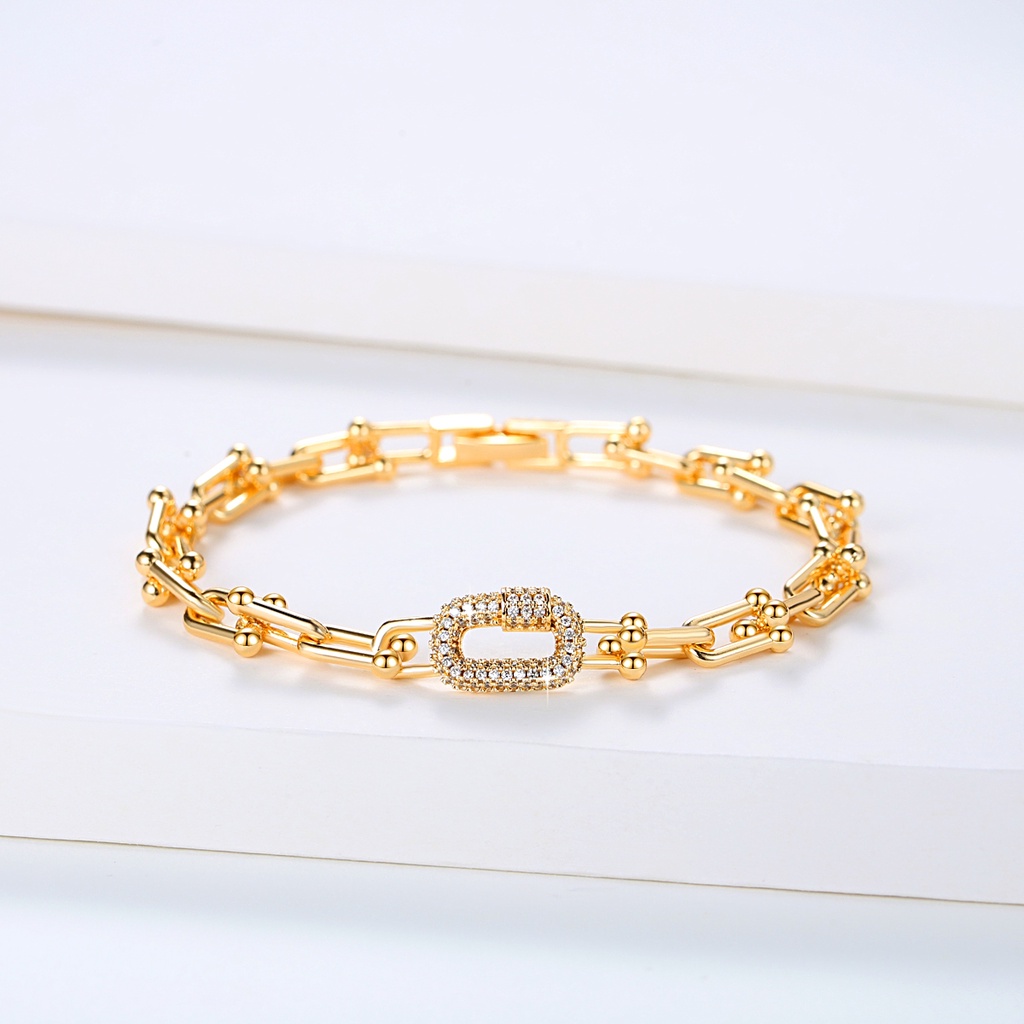 Y942 【Barang spot】Gelang Tangan Wanita Rantai Fashion Xuping Perhiasan Lapis Emas 18k Aksesoris Fashion Murah